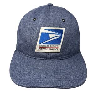 United States Postal Service Snapback Hat Blue Small 6 Panel Vintage USA